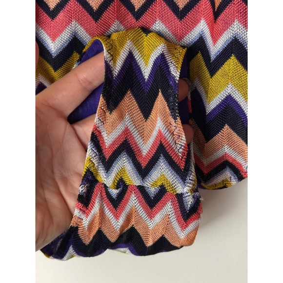 Missoni Mare Swimsuit Women XS Purple Zigzag Knit One Piece Bathing Suit Luxury - Picture 9 of 10